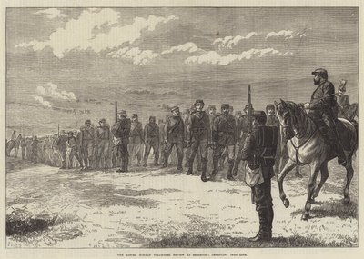 La revisión voluntaria del Lunes de Pascua en Brighton, desplegándose en línea de J.M.L. Ralston